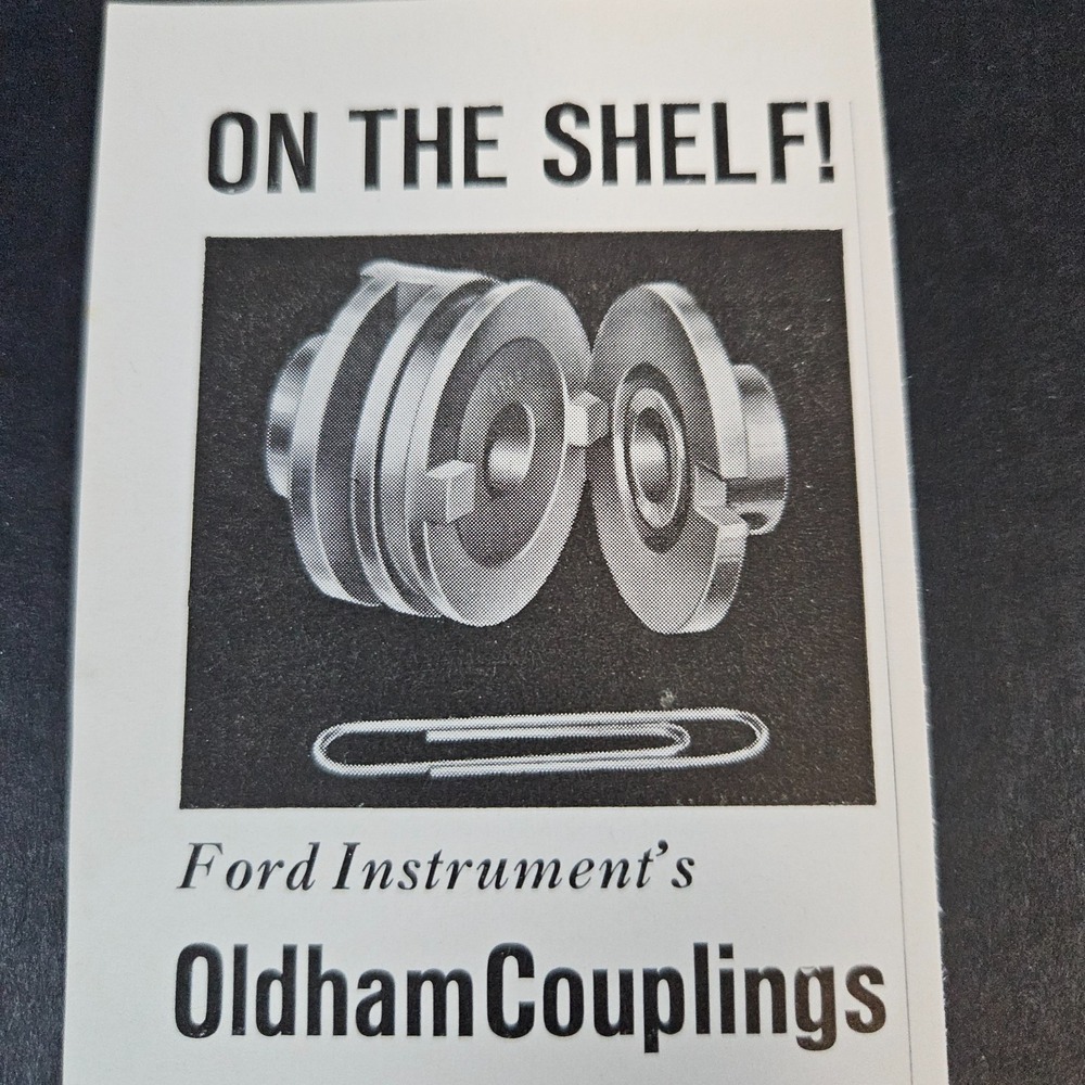 1958‎ Ford Instrument Sperry Rand Oldham Couplings Vintage Print Ad Long Island